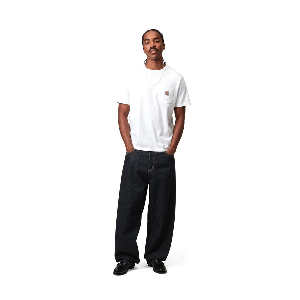 Carhartt WIP Brandon Pant Blue, Rinsed