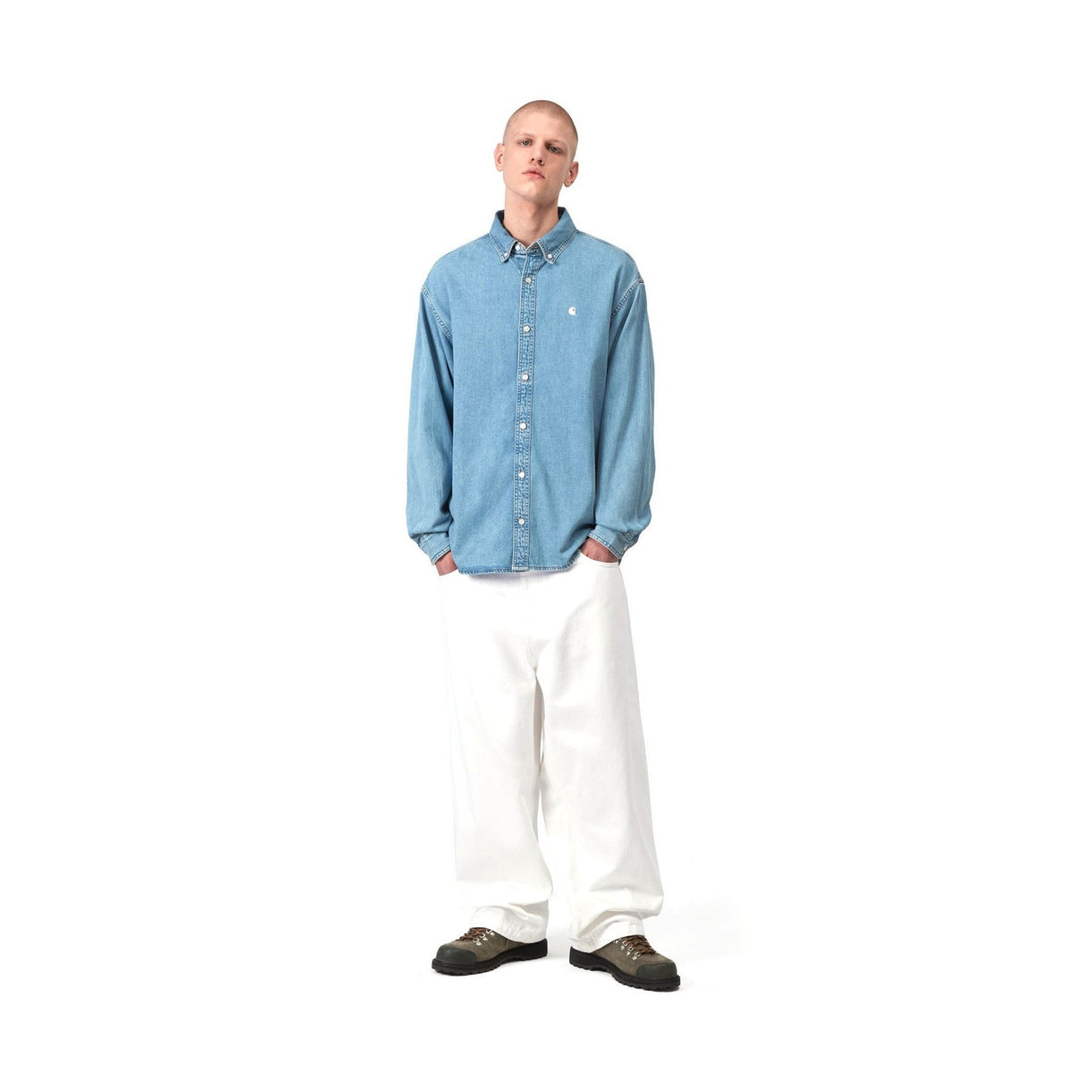 Carhartt WIP Brandon Pant White, Rinsed