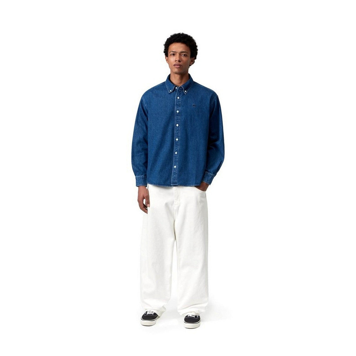 Carhartt WIP Brandon Pant White, Rinsed