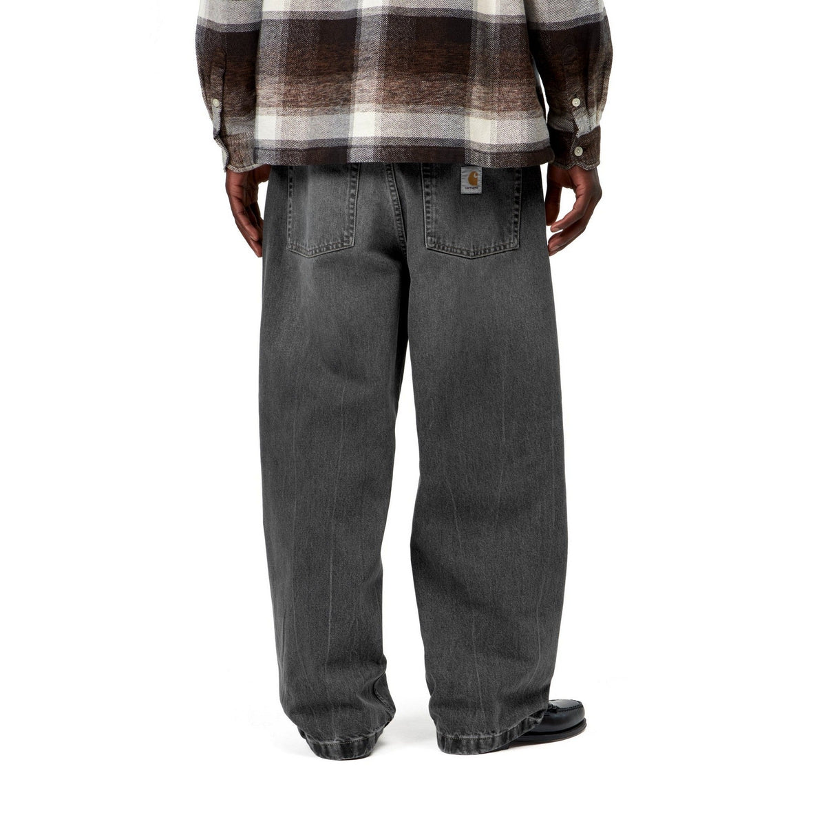 Carhartt WIP Brandon Pant Black, Marble used wash