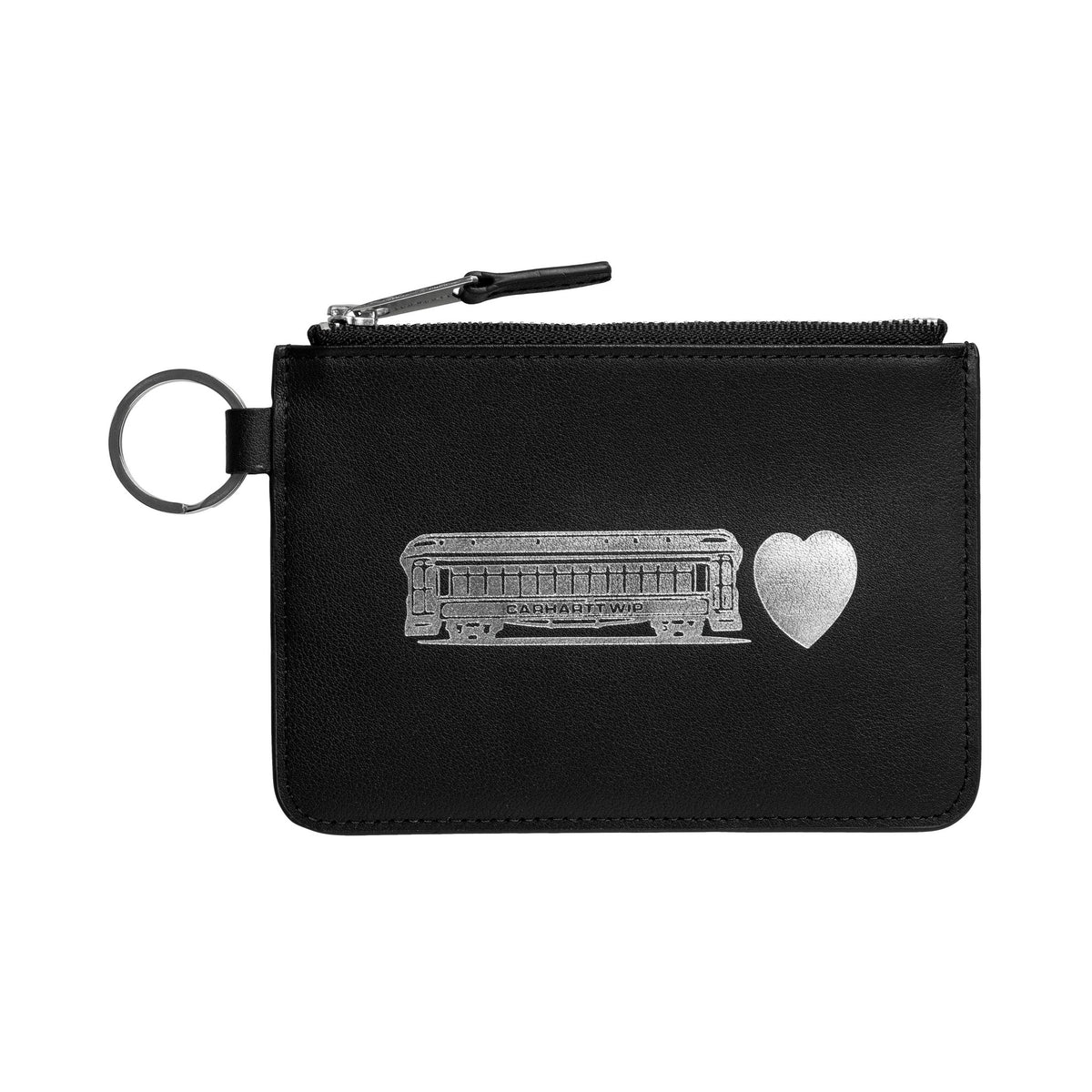 Carhartt WIP Deconstructed Leather Wallet Black / Silver
