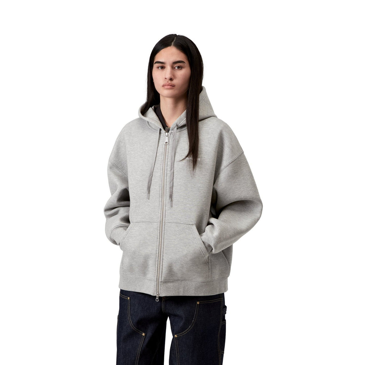 Carhartt WIP Women's Hooded Alda Jacket Grey Heather / White