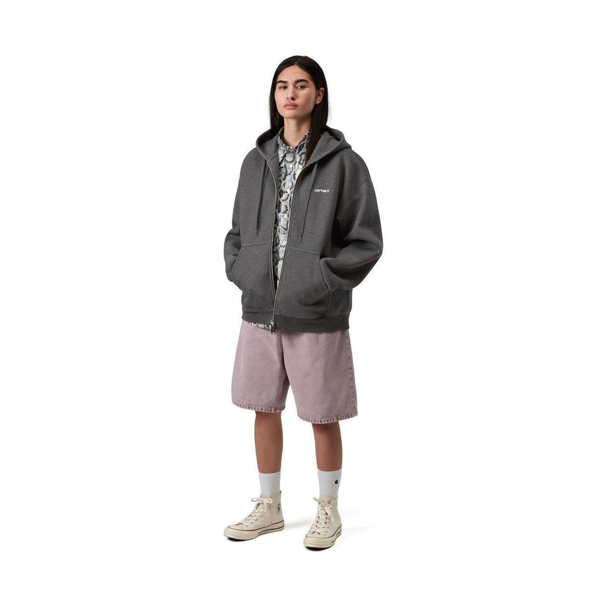 Carhartt WIP Women's Hooded Alda Jacket Black / White