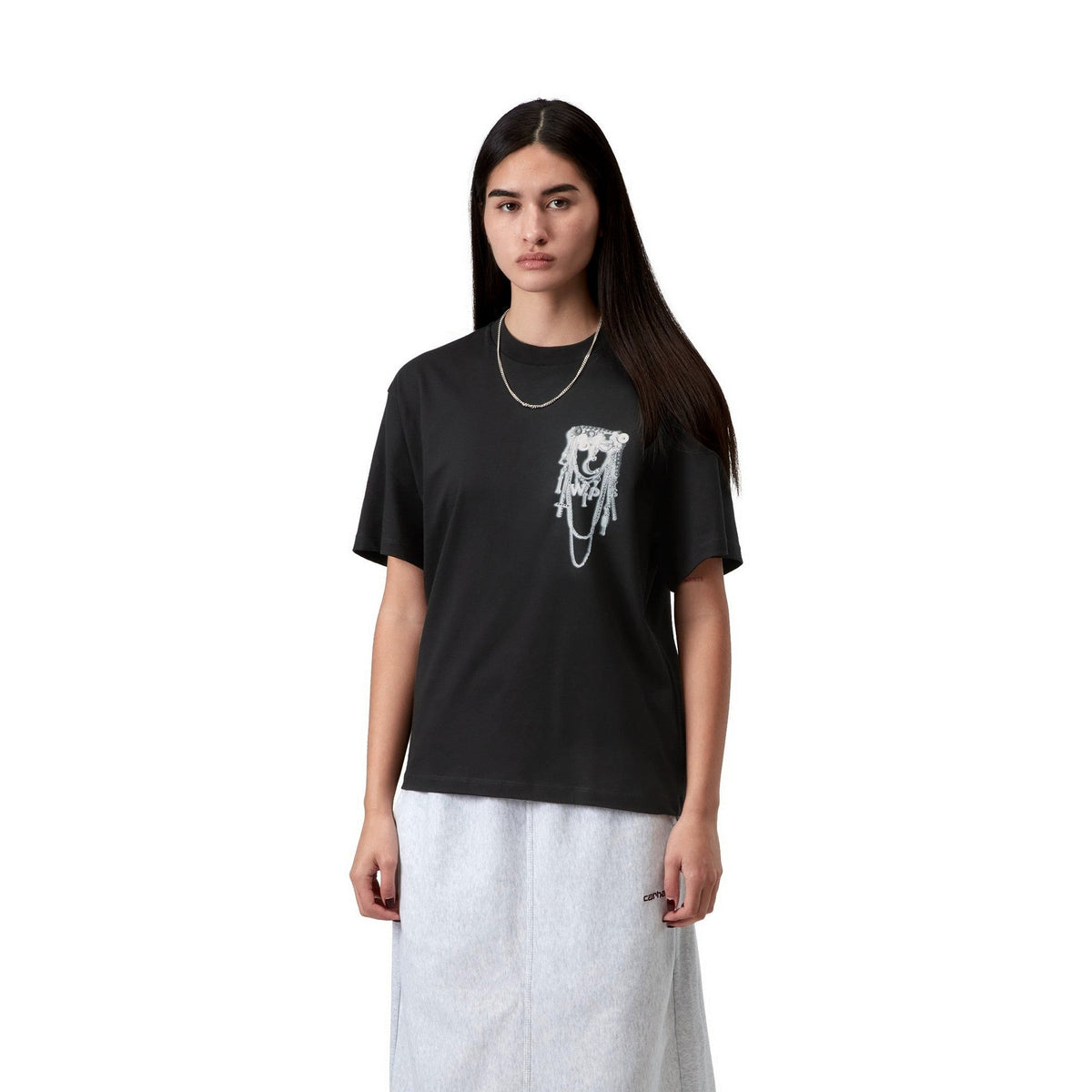 Carhartt WIP Women's S/S Inverted Charm T-Shirt Black
