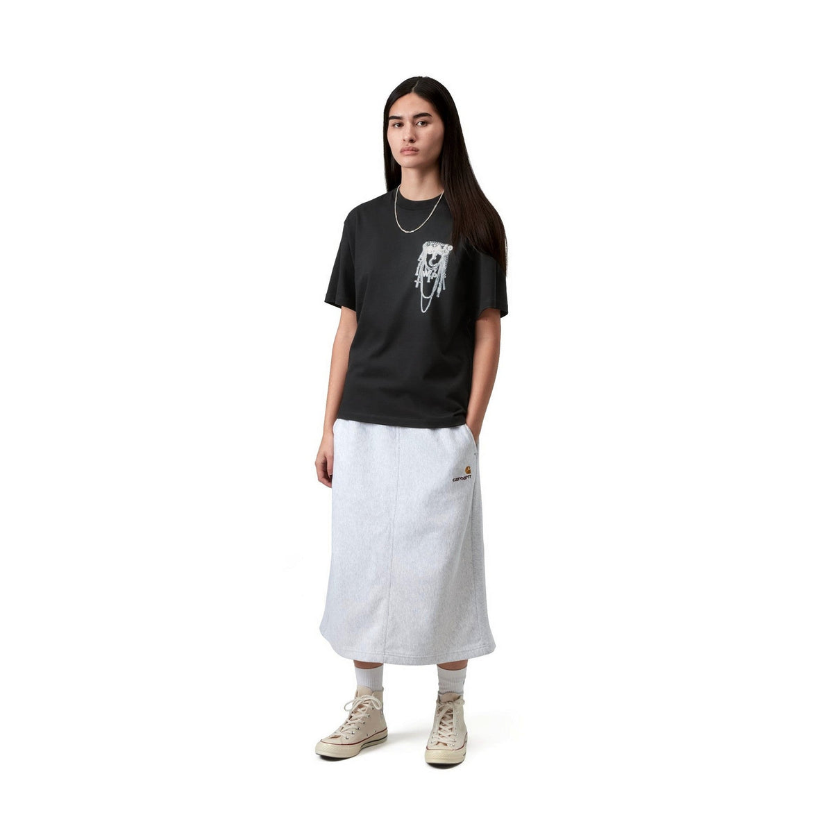 Carhartt WIP Women's S/S Inverted Charm T-Shirt Black