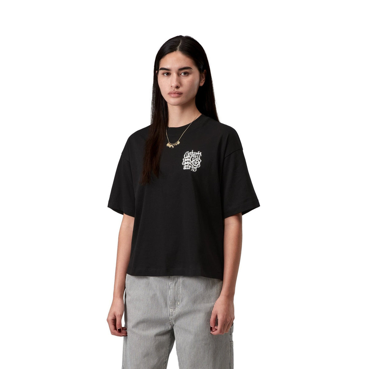 Carhartt WIP Women's S/S Signet T-Shirt Black / Wax