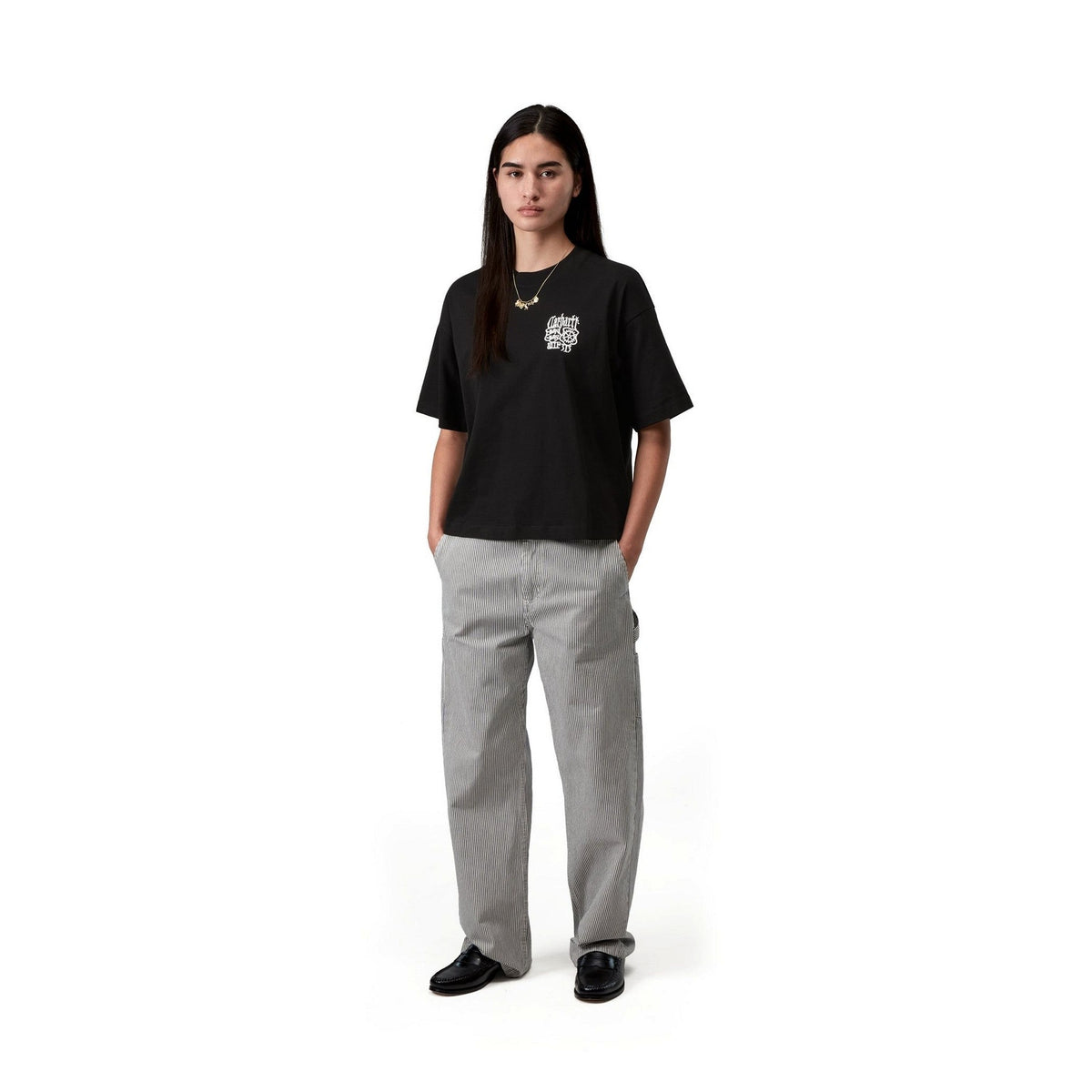 Carhartt WIP Women's S/S Signet T-Shirt Black / Wax
