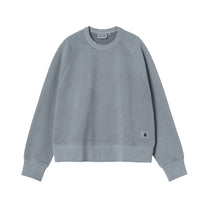 Carhartt WIP Women's Torion Sweatshirt Office Blue, Grind wash