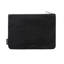 Carhartt WIP Canvas Graphic Zip Wallet Commuting Tales Embroidery, Black