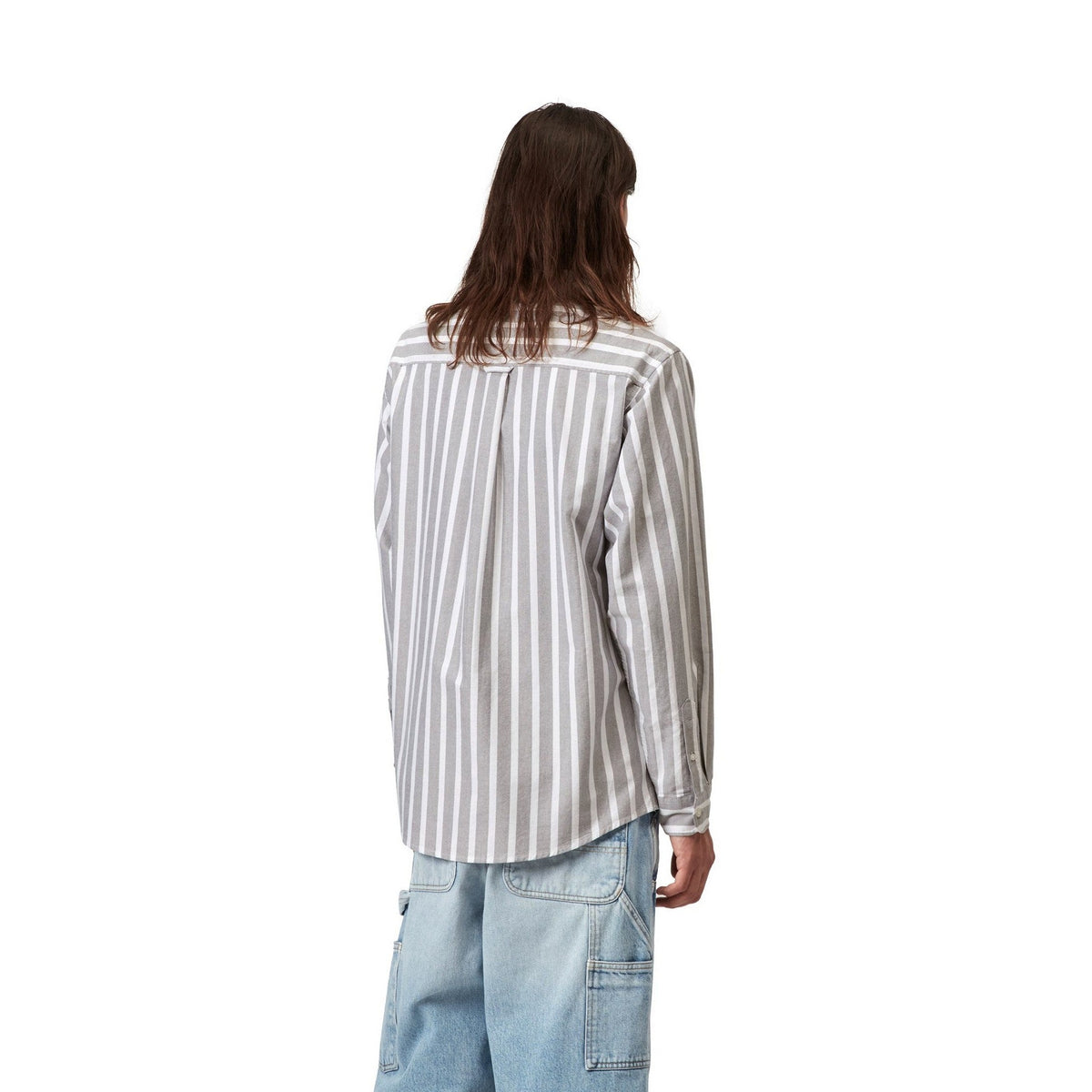 Carhartt WIP L/S Deven Shirt Deven Stripe, Black / White