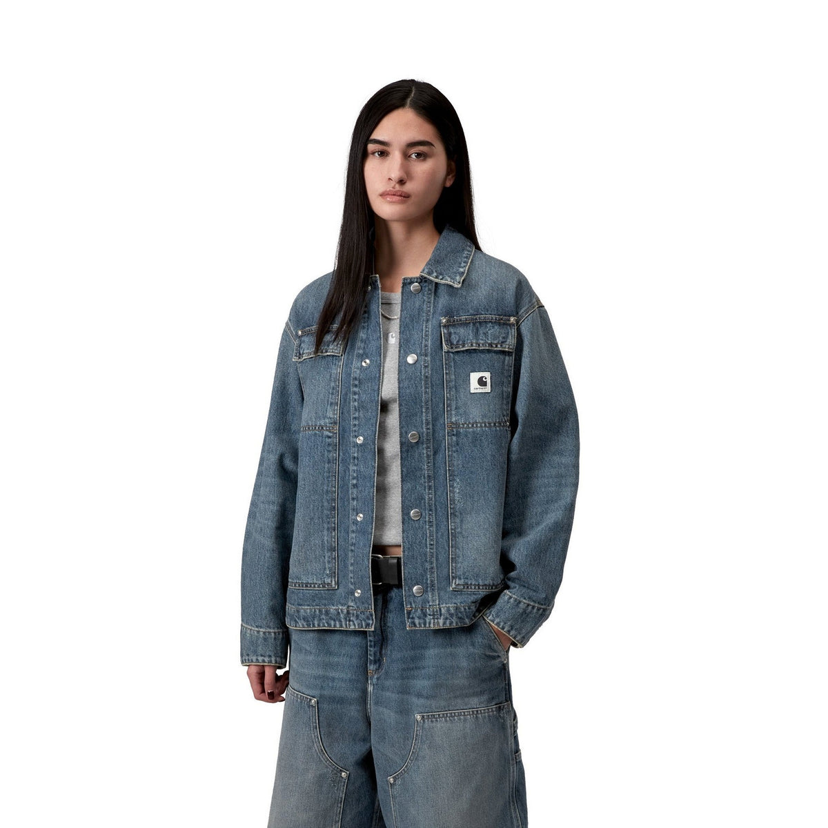 Carhartt WIP Women's OG Arctic Jacket Blue, Grind wash