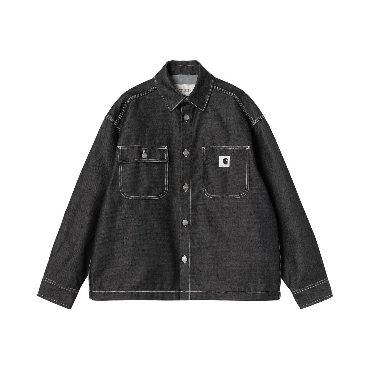 Carhartt WIP Women's Louis Shirt Jac Black, Rigid