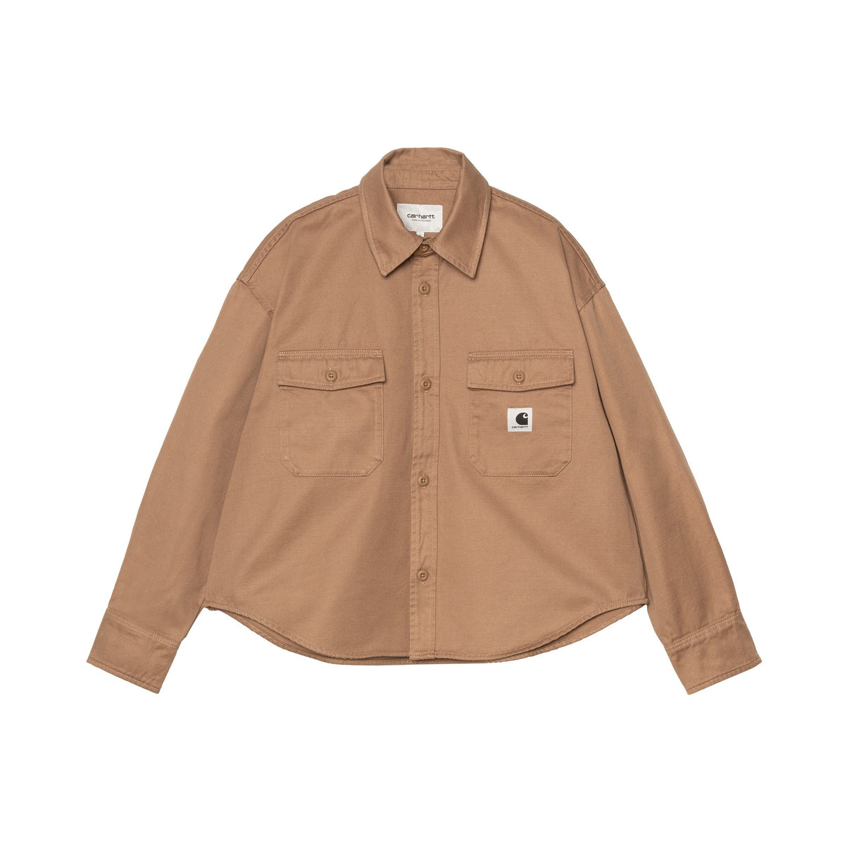 Carhartt WIP Women's Kelly Shirt Jac Peanut, Rinsed