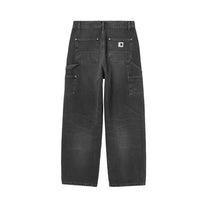 Carhartt WIP Women's Brandon Double Knee Pant 'Smith' Denim Black, Grind wash