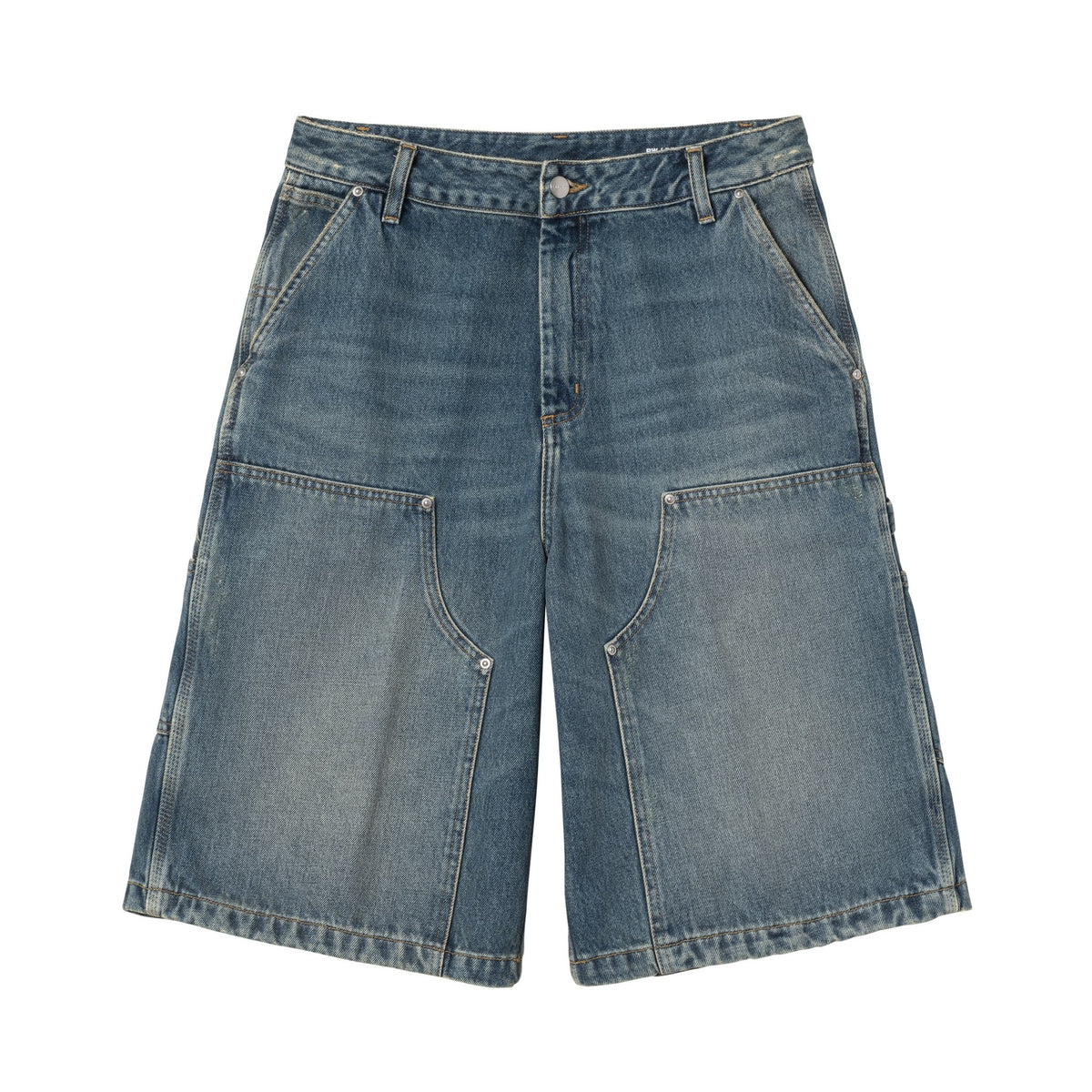 Carhartt WIP Women's Nixon Double Knee Short Blue, Grind wash