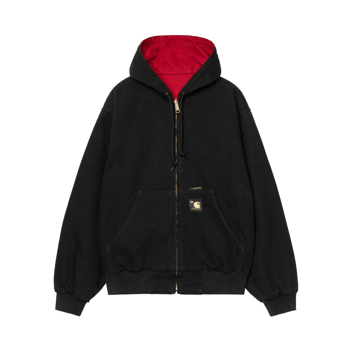 Carhartt WIP 50 Years Anniversary OG Active Jacket Canvas Black / USA Red, Rinsed