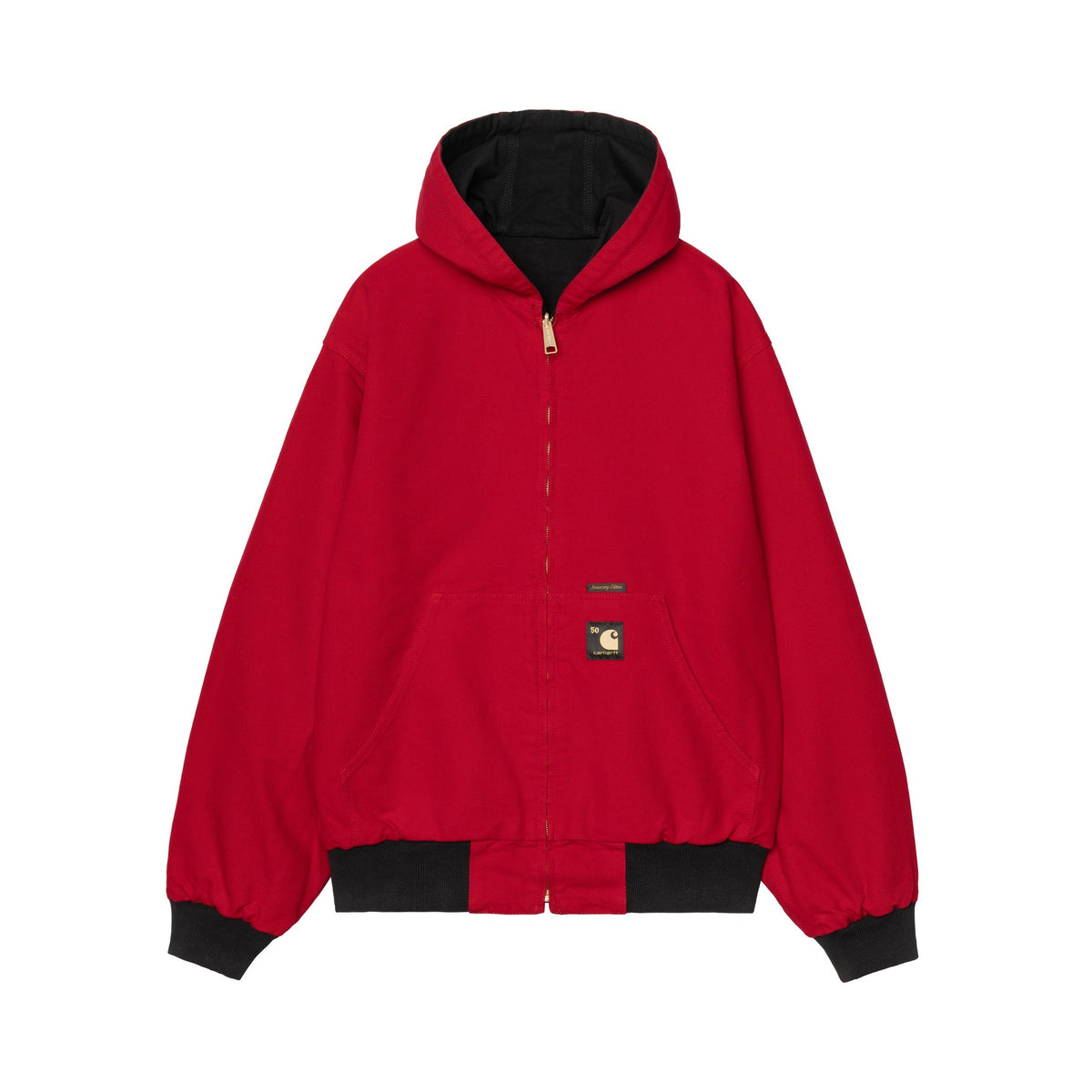 Carhartt WIP 50 Years Anniversary OG Active Jacket Canvas Black / USA Red, Rinsed