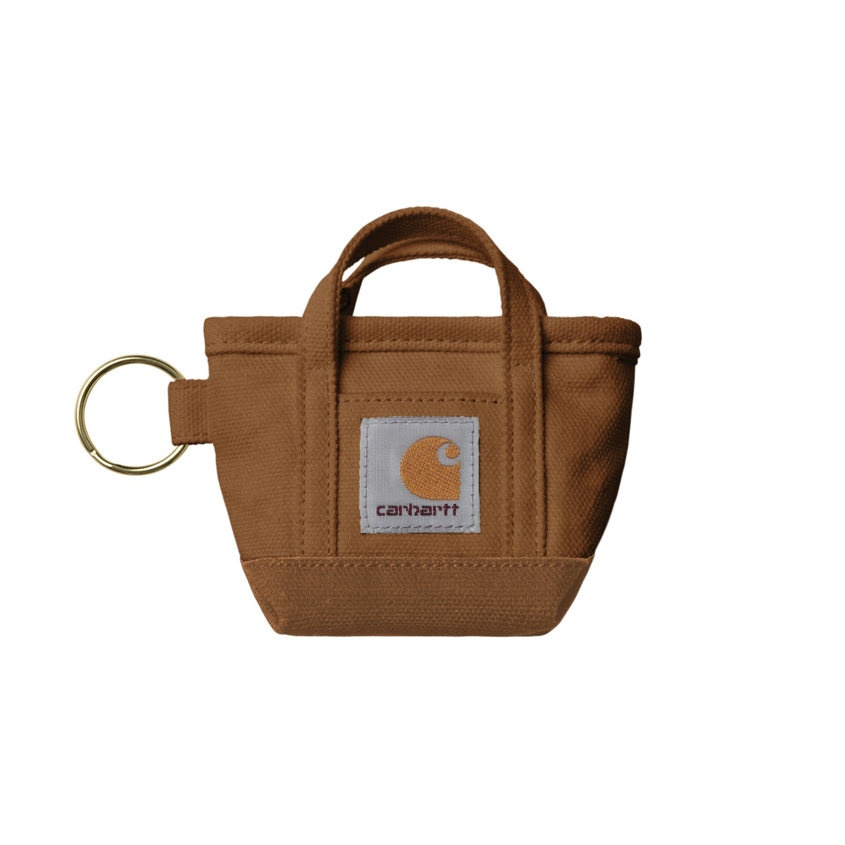 Carhartt WIP Mini Tote Bag Keychain Hamilton Brown