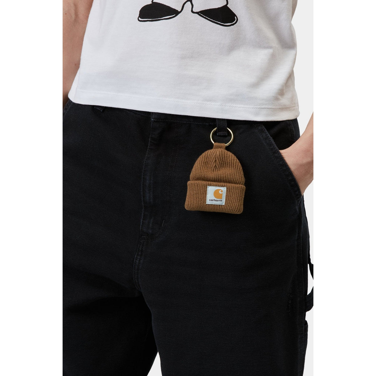 Carhartt WIP Mini Watch Hat Keychain Hamilton Brown