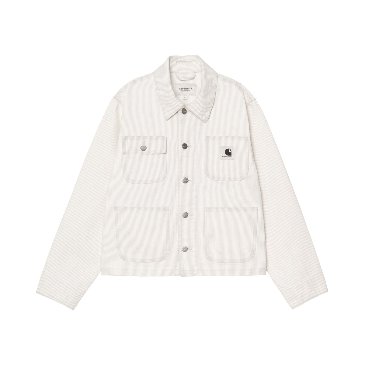 Carhartt WIP Women's Mercer Chore Coat Mercer Stripe, Graphite / Wax, Bleached