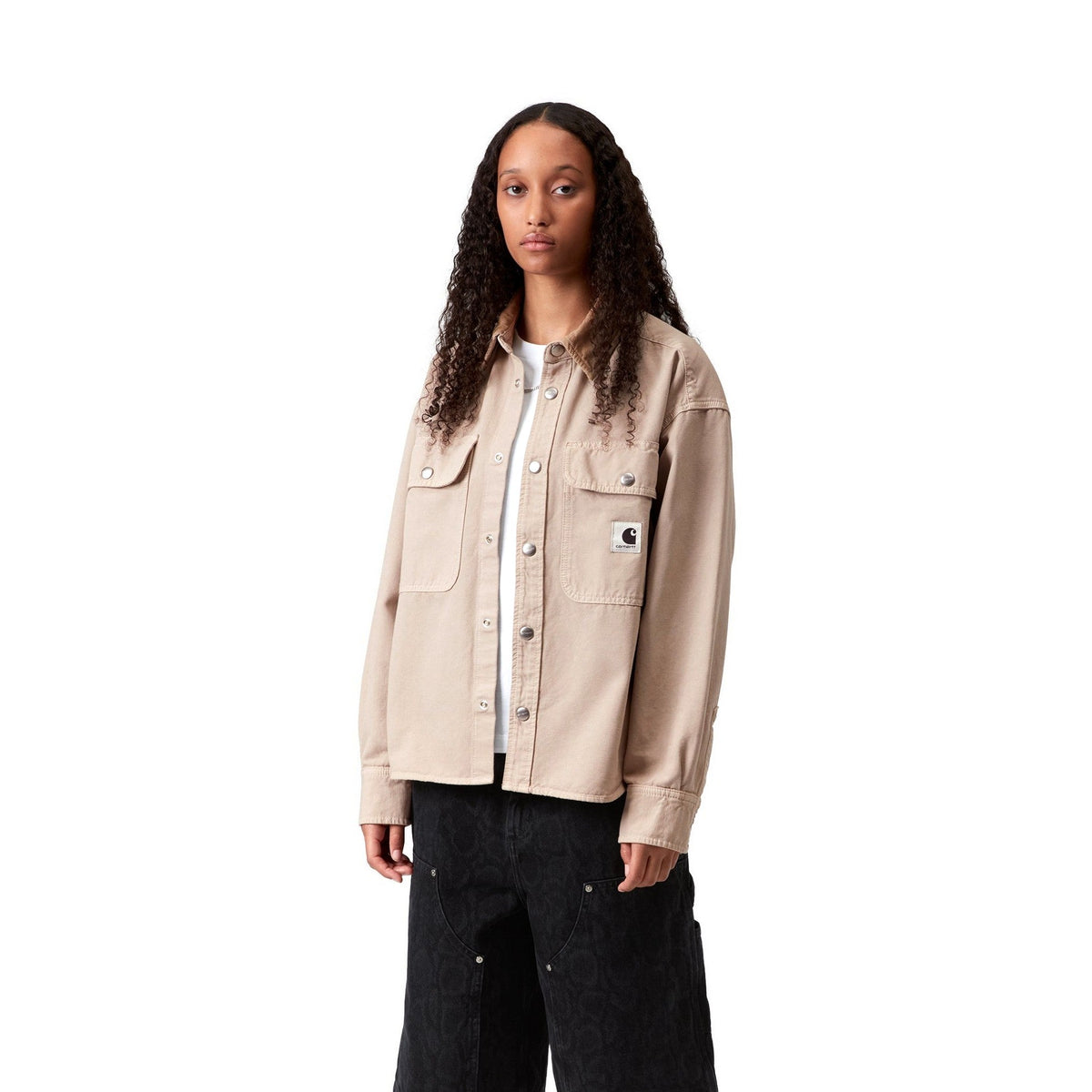 Carhartt WIP Women's Prescott Shirt Jac String / Leather, Garment dyed