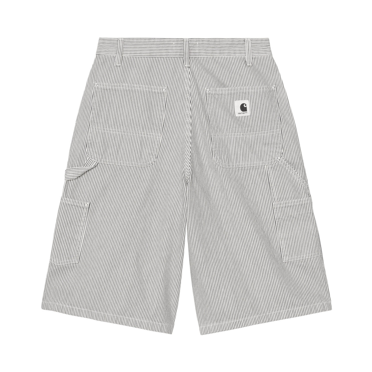 Carhartt WIP Women's Mercer Single Knee Short Mercer Stripe, Graphite / Wax, Stone washed
