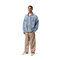 Carhartt WIP Belmar Jacket Blue, Heavy worn bleached
