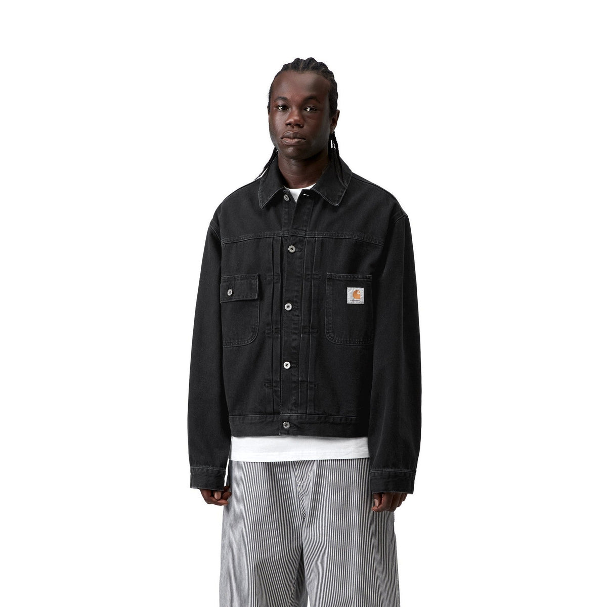 Carhartt WIP Belmar Jacket Black, Stone washed