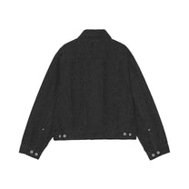 Carhartt WIP Women's Belmar Jacket Snake Camo, Black, Heavy stone wash
