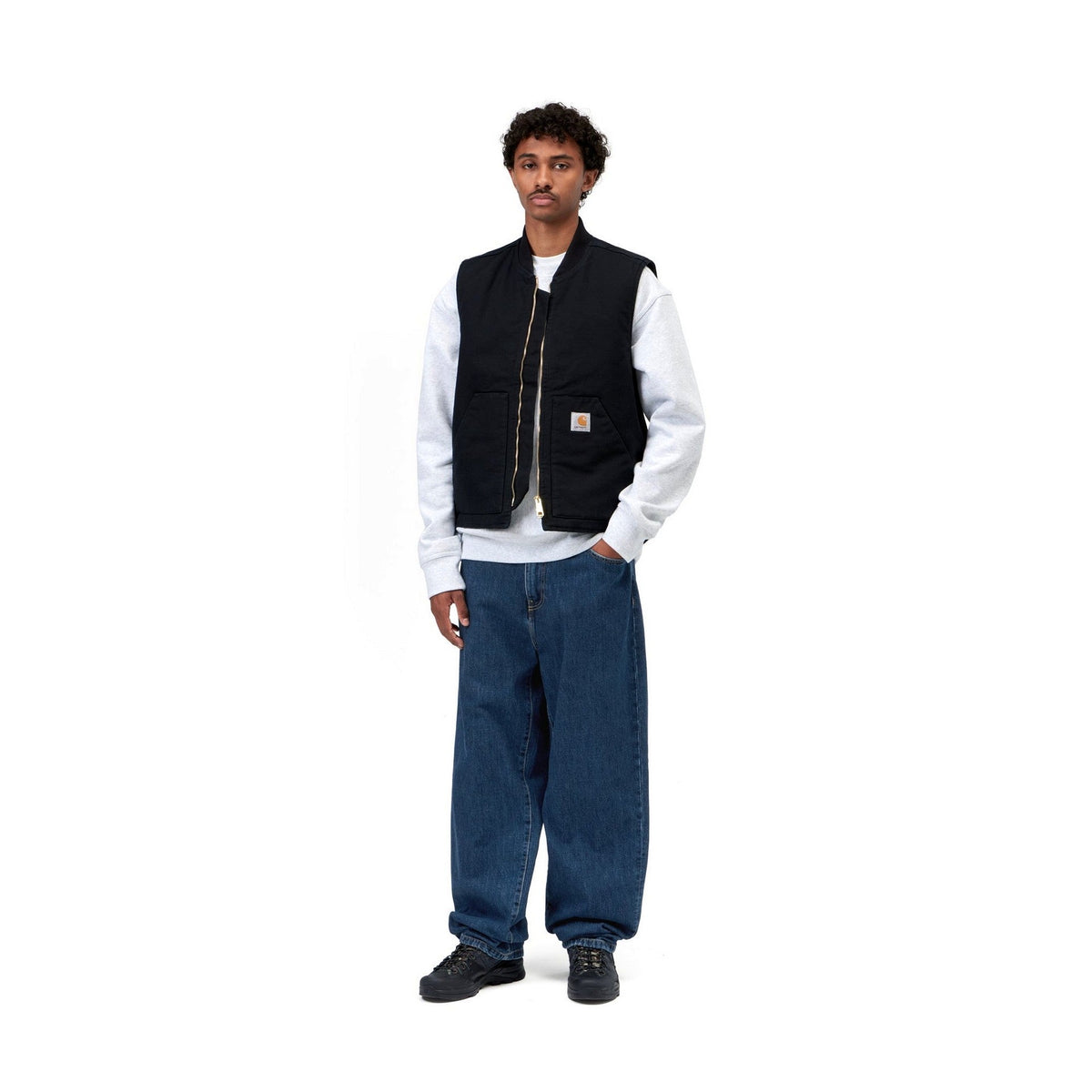 Carhartt WIP Aaron Pant Blue, Stone washed