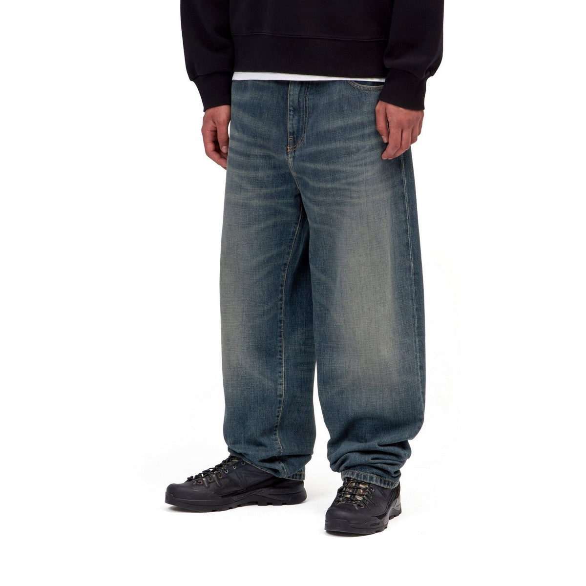 Carhartt WIP Aaron Pant Blue, Mid worn used