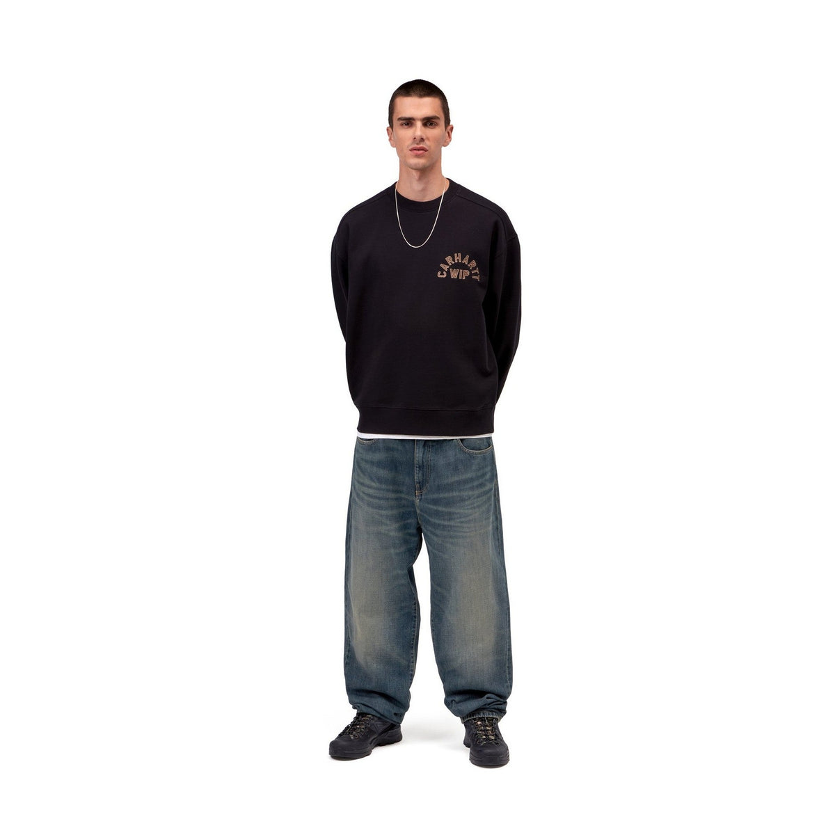 Carhartt WIP Aaron Pant Blue, Mid worn used
