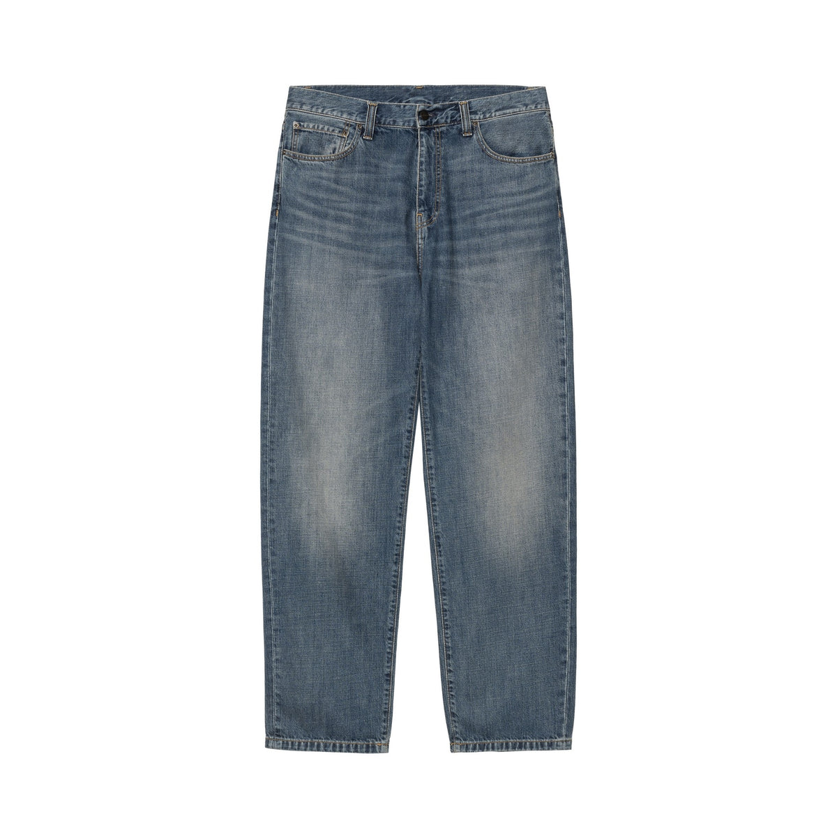 Carhartt WIP Aaron Pant Blue, Dark used wash