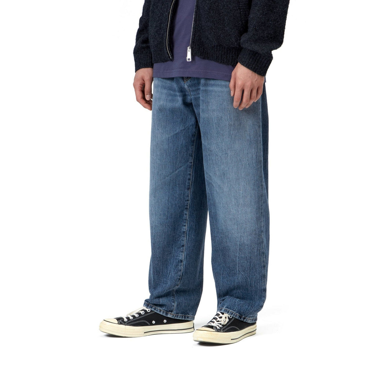 Carhartt WIP Aaron Pant Blue, Marble used wash