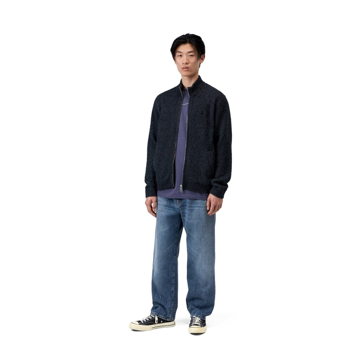 Carhartt WIP Aaron Pant Blue, Marble used wash
