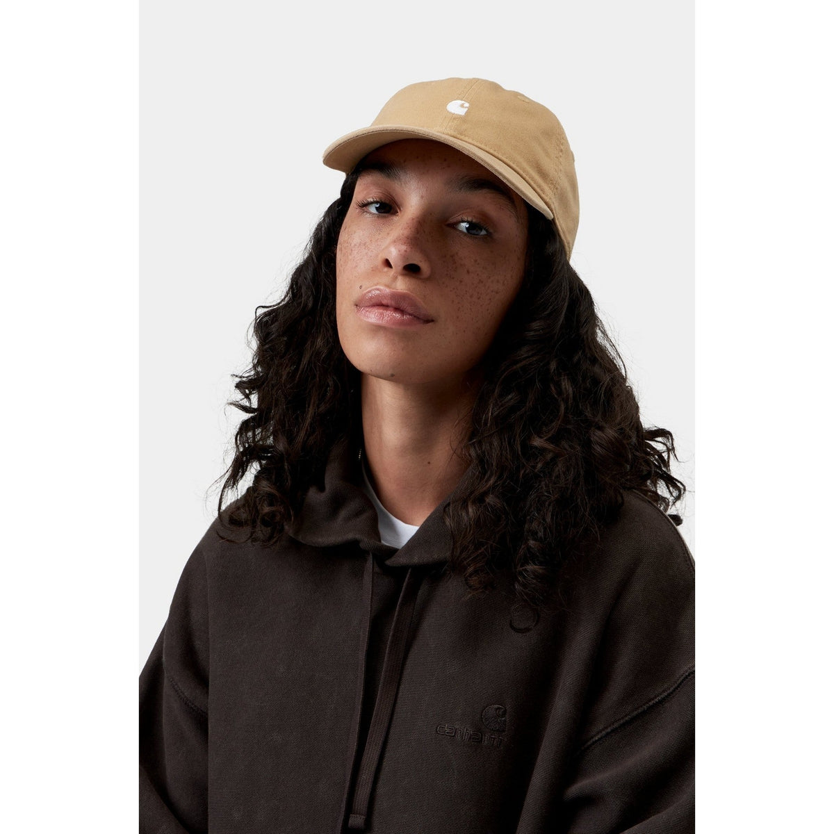 Carhartt WIP Madison Logo Cap WIP Dusty H / White