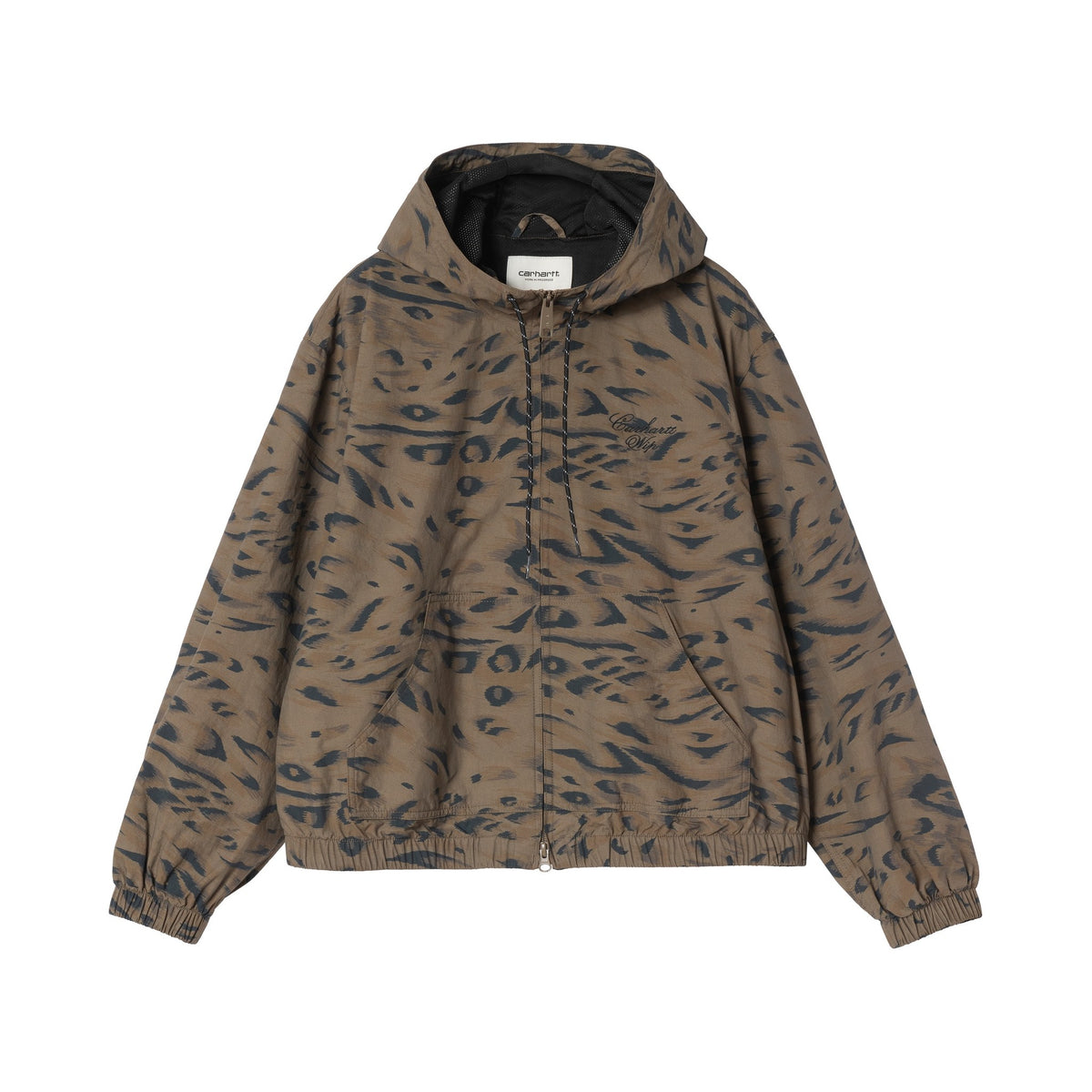Carhartt WIP Women's Travon Jacket Duck Feather Print, Cypress / Black