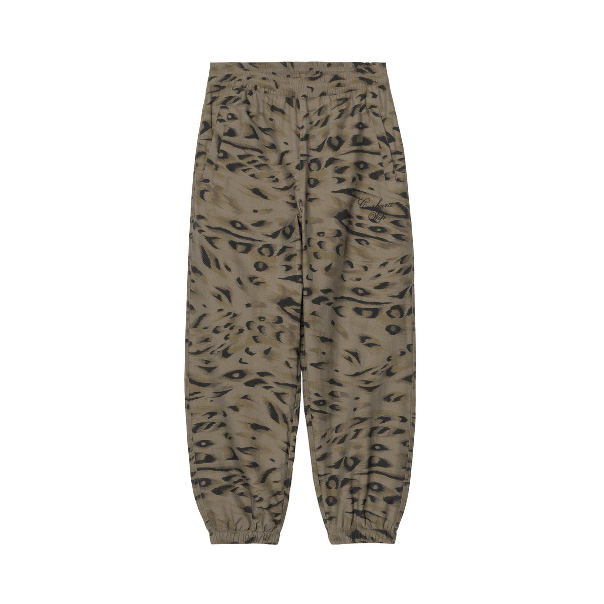 Carhartt WIP Women's Travon Pant Duck Feather Print, Cypress / Black