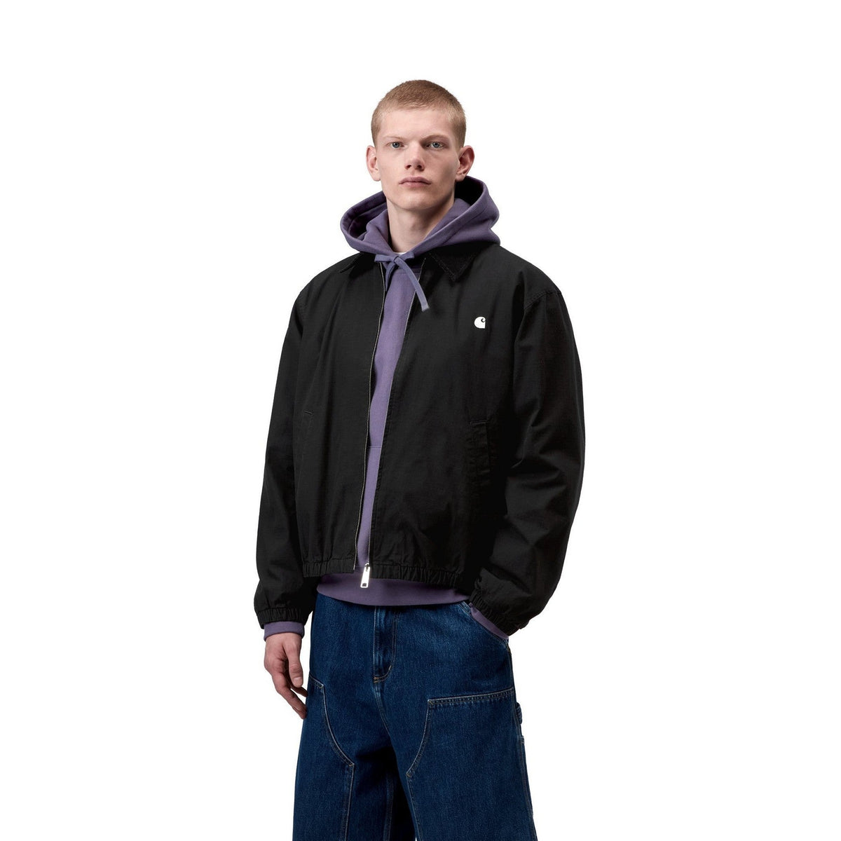 Carhartt WIP Madison Ripstop Jacket Black / Wax, Garment dyed
