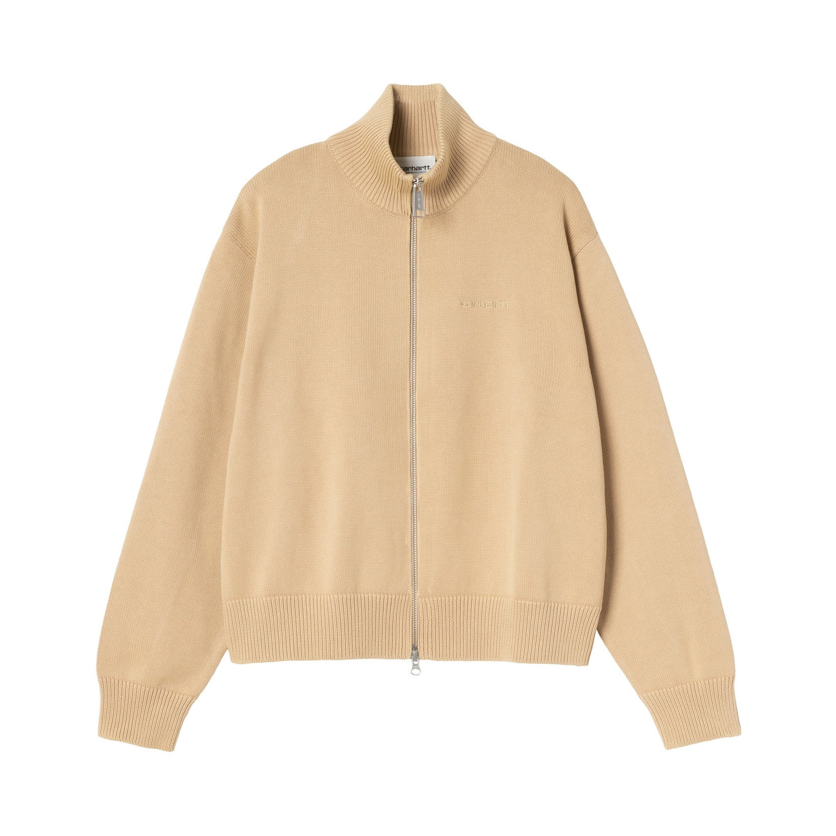 Carhartt WIP Women's Kori Sweater Jacket Dusty H Brown, Garment dyed