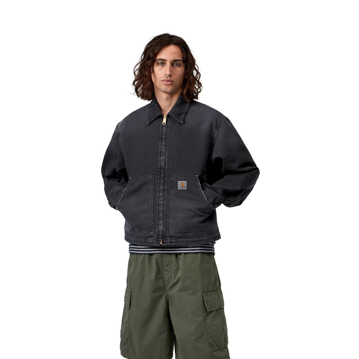 Carhartt WIP OG Arcan Jacket Black / Black, Destroy wash