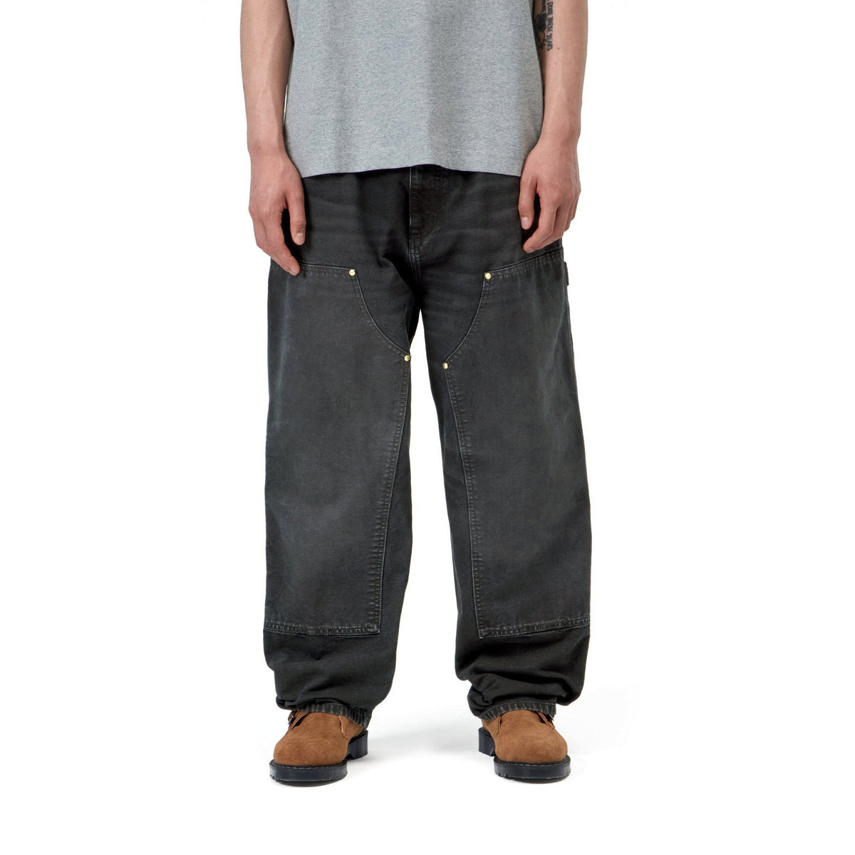 Carhartt WIP OG Double Knee Pant Black, Destroy wash