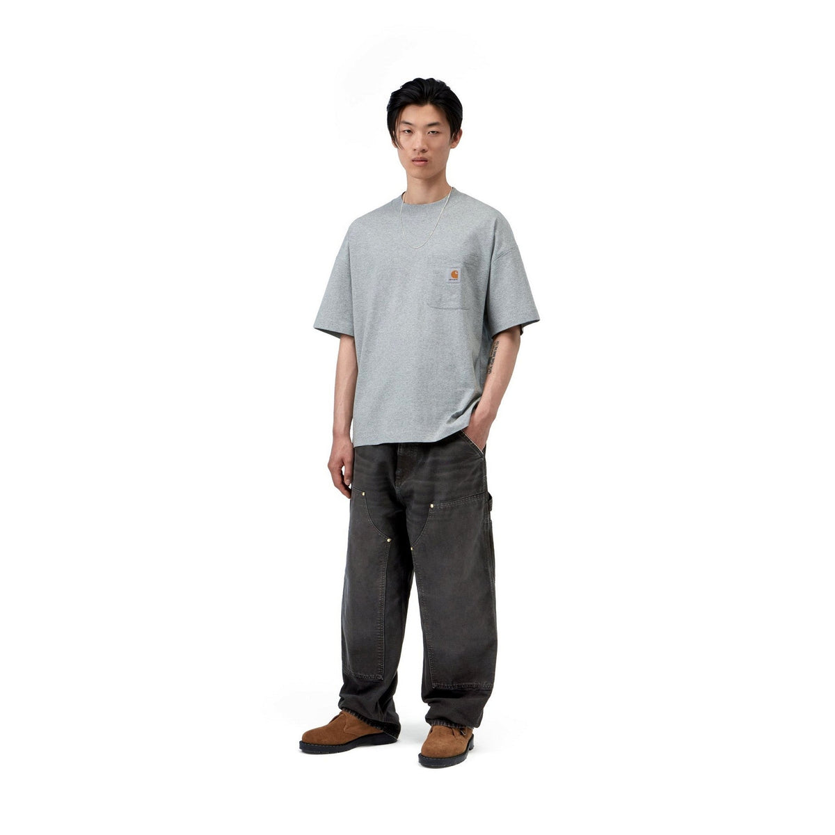 Carhartt WIP OG Double Knee Pant Black, Destroy wash