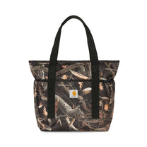 Carhartt WIP Clapton Tote Bag Camo Feather Tree, Black