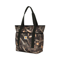 Carhartt WIP Clapton Tote Bag Camo Feather Tree, Black
