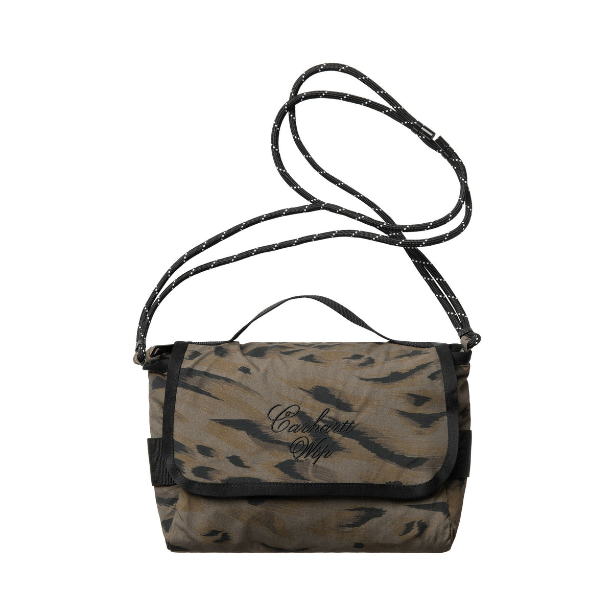 Carhartt WIP Travon Shoulder Bag Duck Feather Print, Cypress / Black