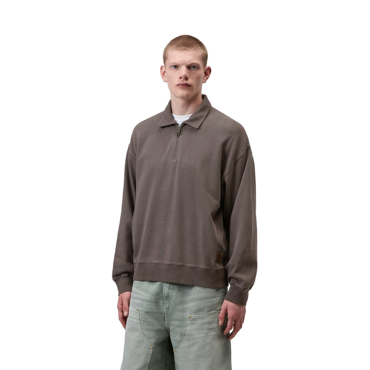 Carhartt WIP Harper Polo Tobacco, Garment dyed