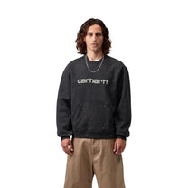 Carhartt WIP Painter Sweatshirt Black, Destroy wash, splatter