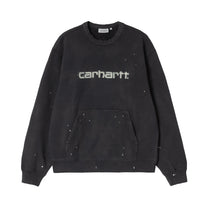 Carhartt WIP Painter Sweatshirt Black, Destroy wash, splatter