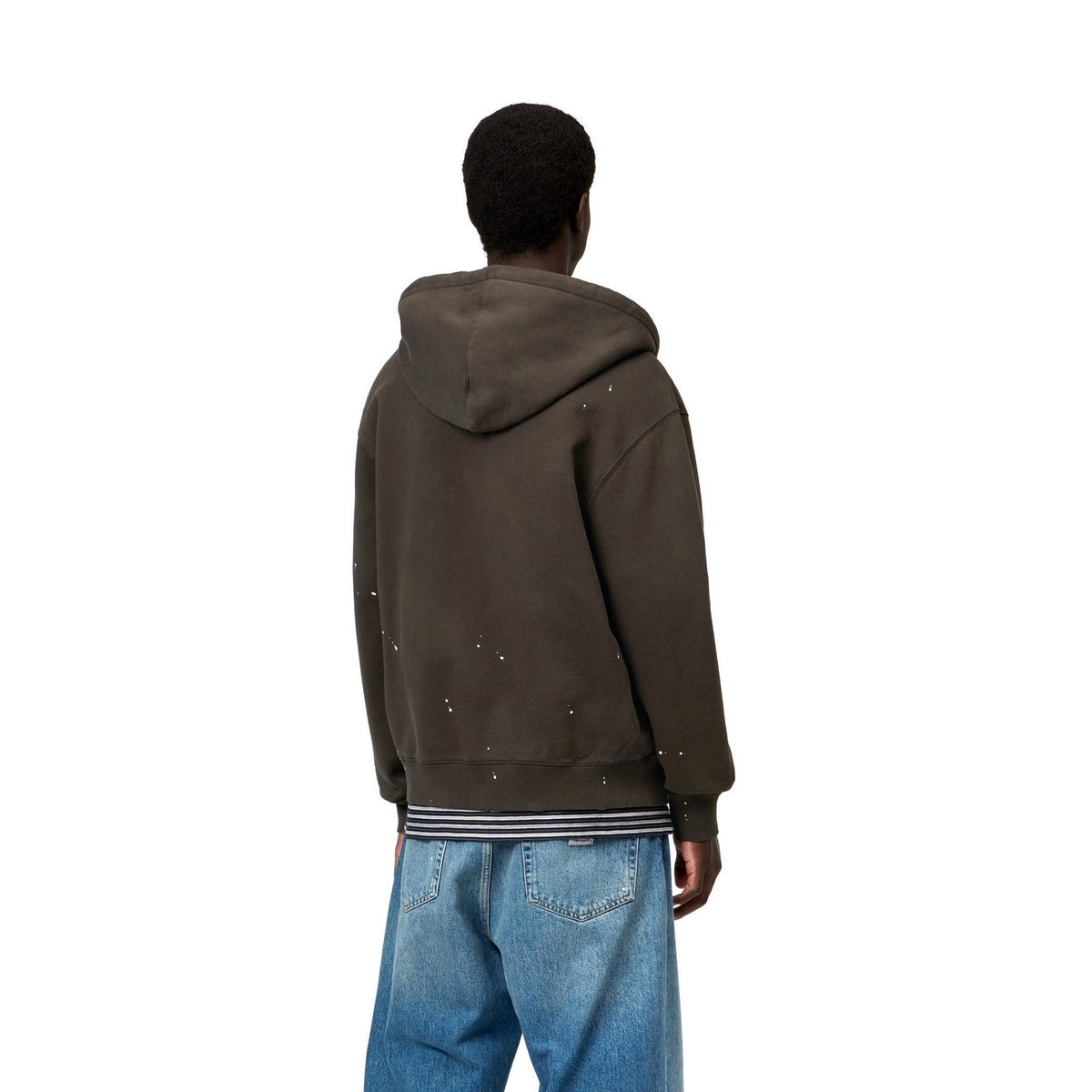 Carhartt WIP Hooded Painter Jacket Tobacco, Destroy wash, splatter